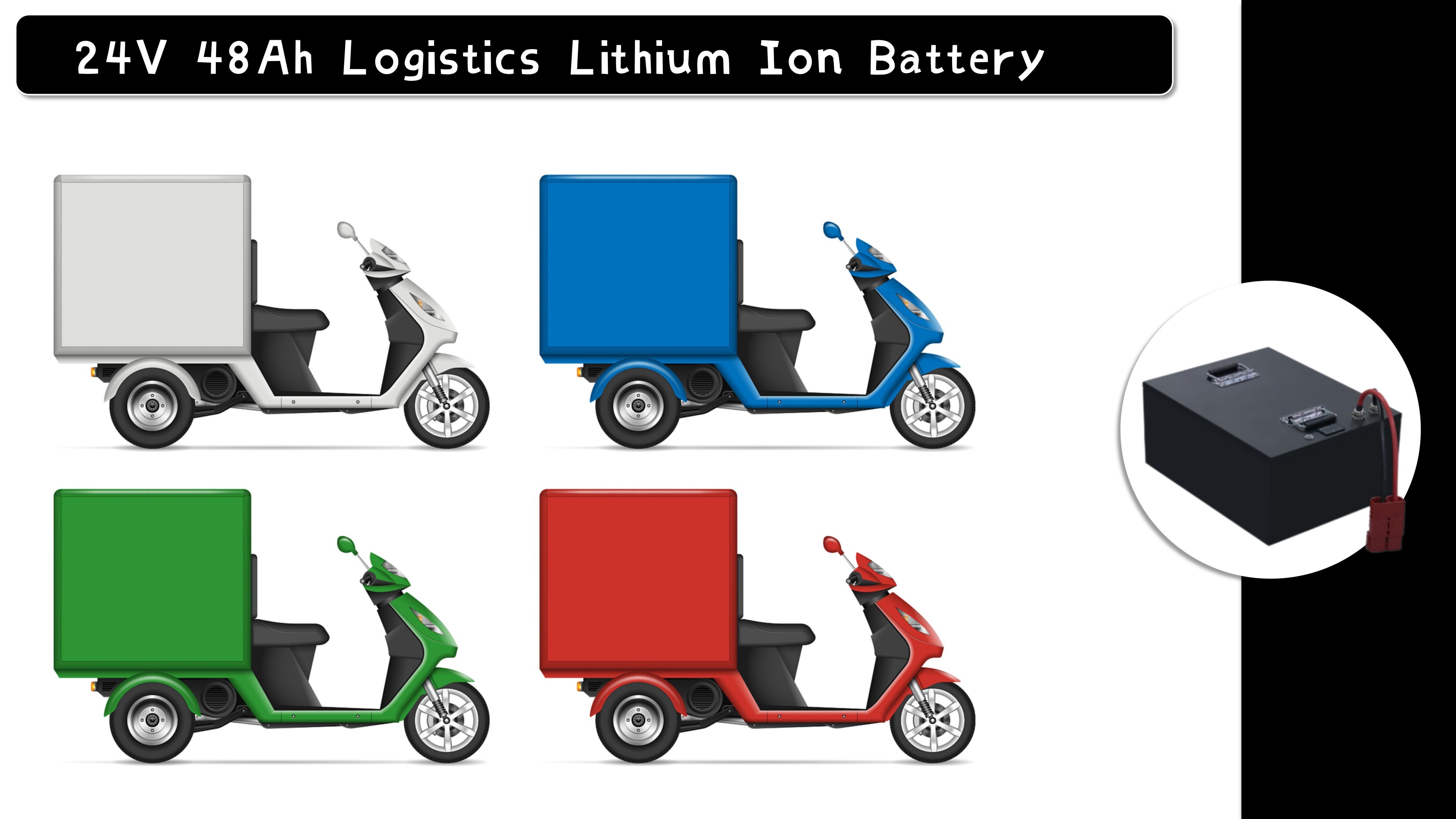 Batería de litio para vehículos logísticos E-lary 24V 48Ah
