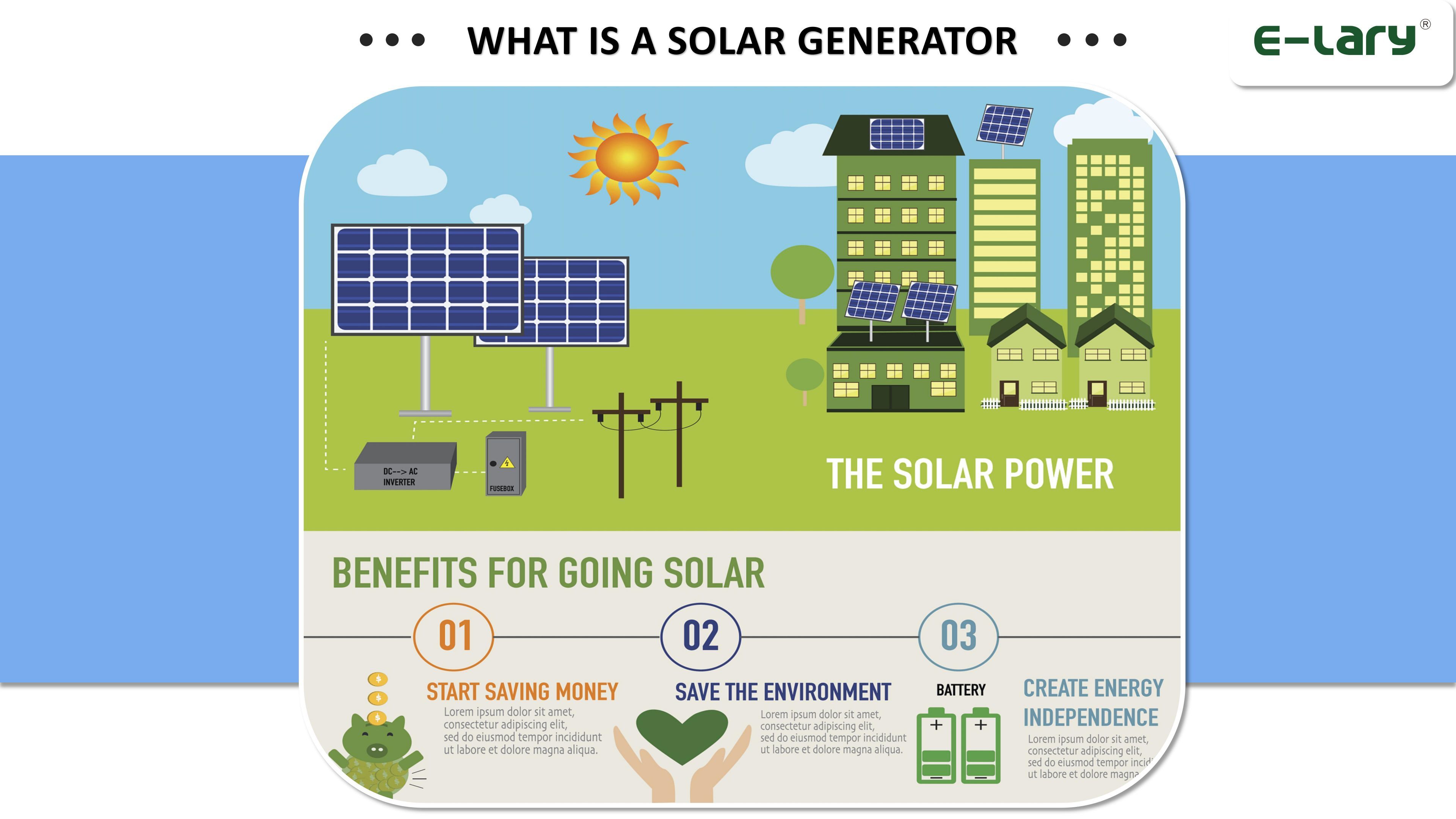 What is a solar generator?