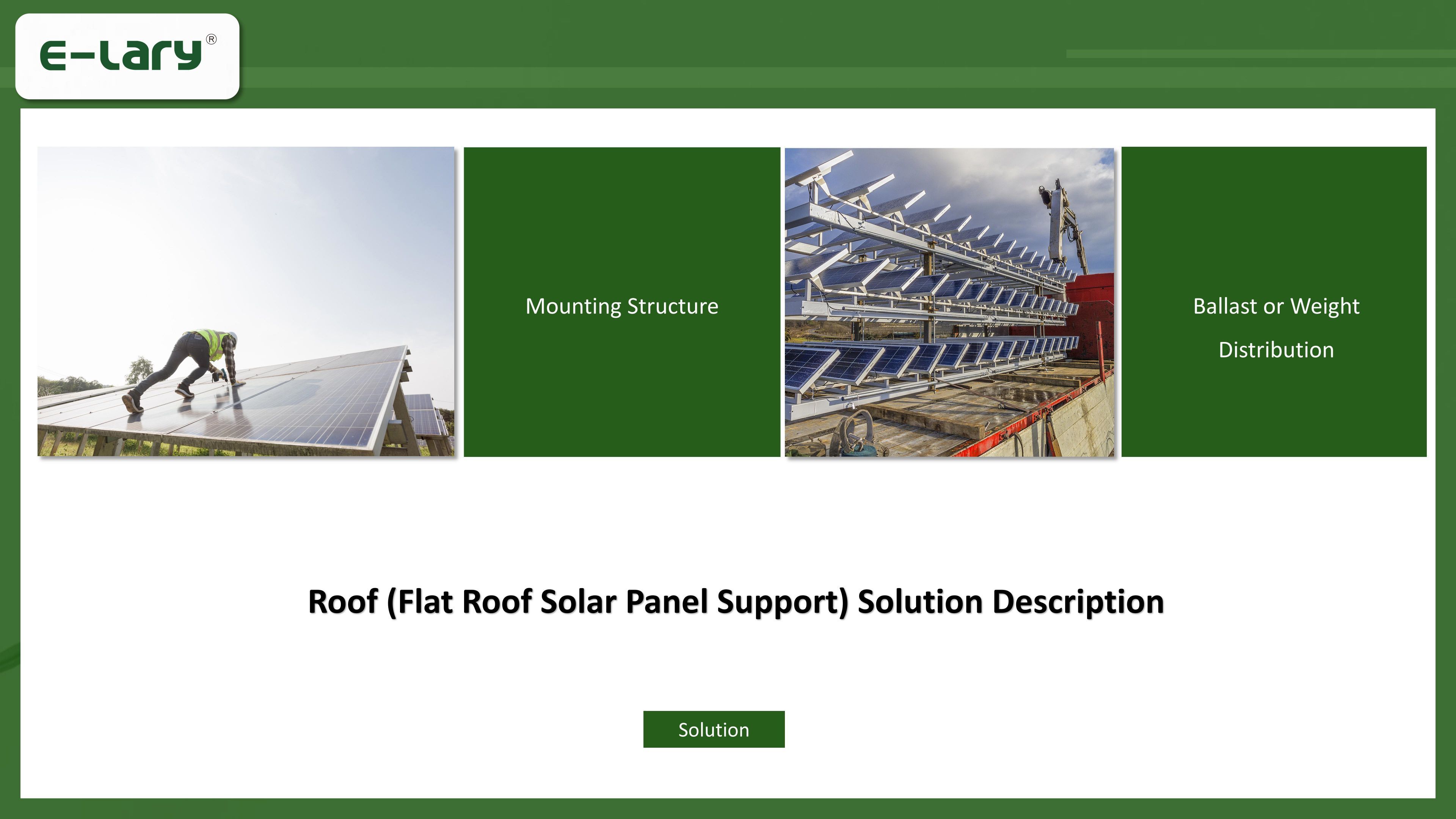 What is Flat Roof Solar Panel Support Solution For Solar Powered Generator