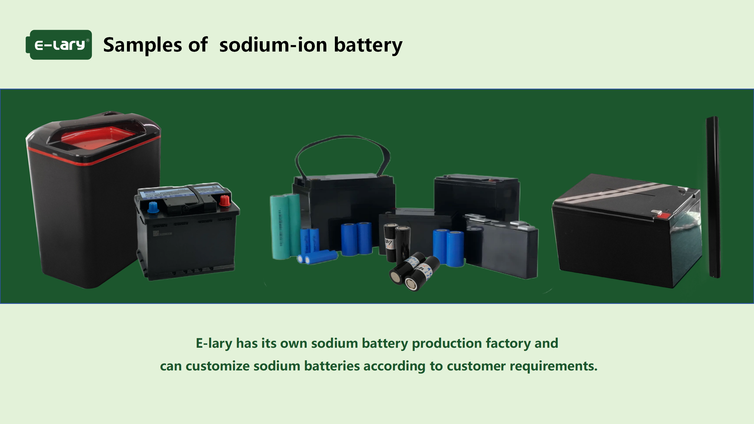 Productos de baterías de sodio