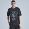 Custom T-shirts 220g Printing Washed Vintage Skeleton Print Dark Tshirt