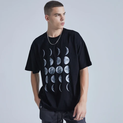 Herstellung von benutzerdefinierten T-Shirts Dark Moon Hot Transfer Printing T-Shirts für Männer
