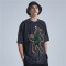 Custom Skeleton Print Streetwear T-shirt | 230GSM Cotton Acid Wash Oversized Dark Style T-shirt