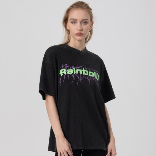 Custom Mystery Symbols Prints Dark Style T-shirt | 230GSM, 100% Cotton, Oversized Fit Street Style Women's T-shirt