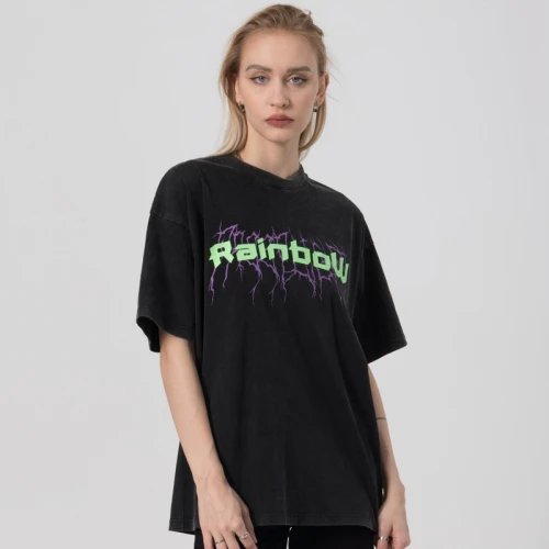 Custom Mystery Symbols Prints Dark Style T-shirt | 230GSM, 100% Cotton, Oversized Fit Street Style Women's T-shirt