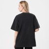 Washed T-shirts Women's Black Hot Transfer Skeleton Print T-shirts