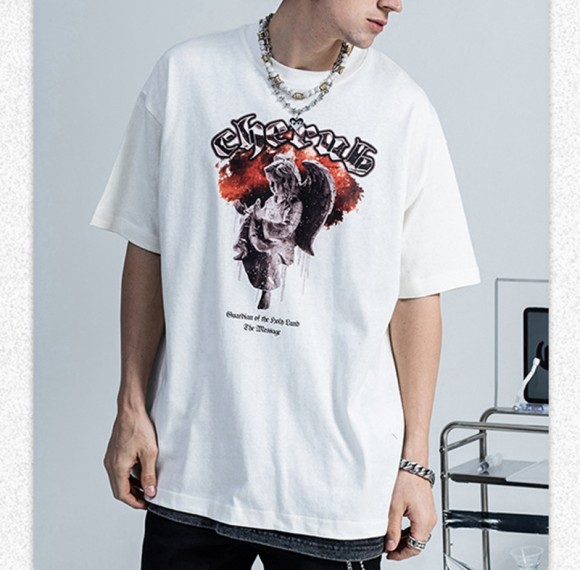 Maßgeschneiderte dunkle Herren-T-Shirts mit Direkteinspritzdruck aus 100 % Baumwolle. Store Los Angeles Print-T-Shirts