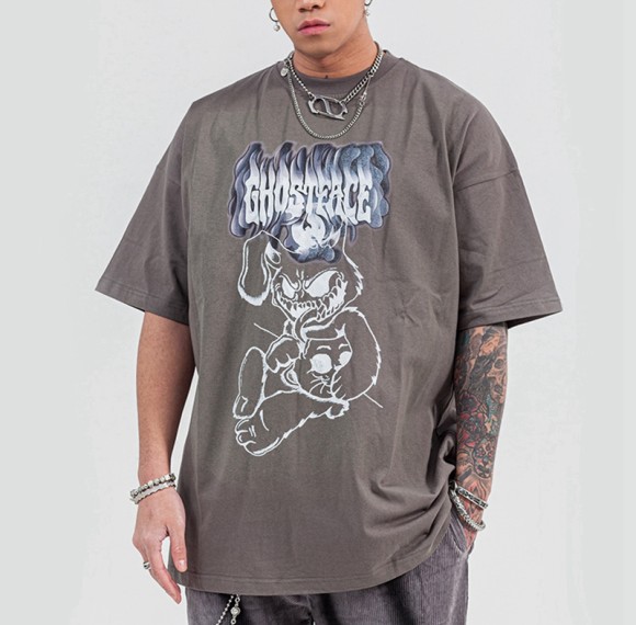 Maßgeschneiderte T-Shirts T-Shirts mit Monster-Print T-Shirts für Herren mit weißem Tintendruck