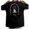 Factory Tshirts Rose Printing 100% Cotton Oversized Dark Vintage Men Tshirts