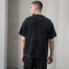 Manufacturing Custom T-shirts Heat Transfer Print Washed Graphic Cotton Skeleton Dark T-shirts