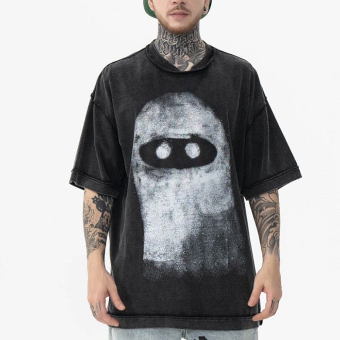 Manufacturing Custom T-shirts White Ink Direct Injection Oversized Cotton Dark T-shirts