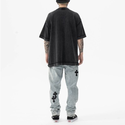 Manufacturing Custom T-shirts White Ink Direct Injection Oversized Cotton Dark T-shirts