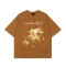 Customized Design Tshirts Direct Injection Printing Acid Wash Oversize Cotton Mystery Symbols Tshirt