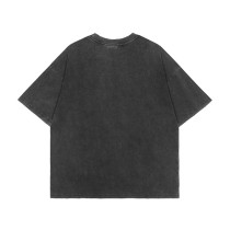 Customized Design Tshirts Direct Injection Printing Acid Wash Oversize Cotton Mystery Symbols Tshirt
