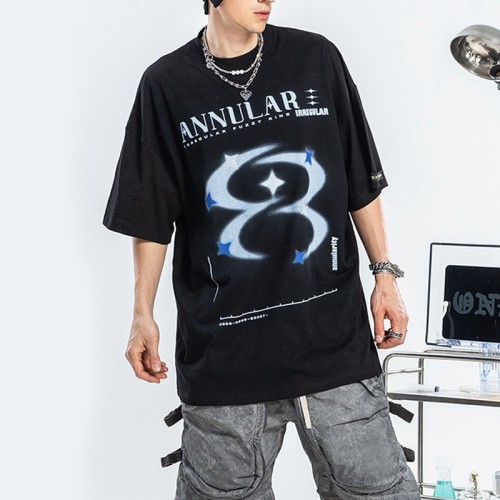 Custom Logo Supplier Printing Tshirts Wash 100% Cotton Round Neck Technology Tshirts Mens