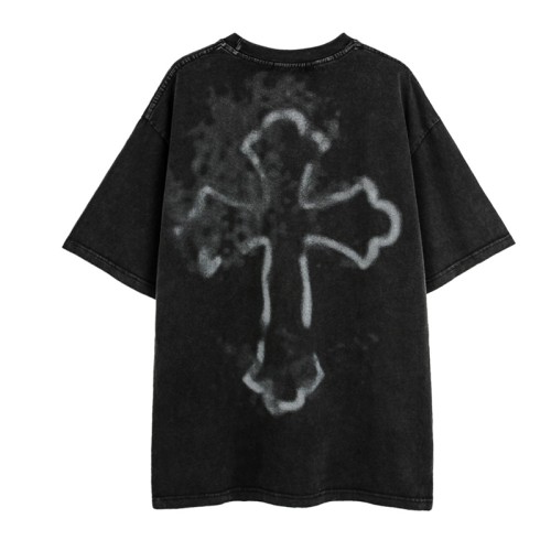 Manufacturing Tshirts Printed Wash Oversize Dark Cotton Vintage Tshirts
