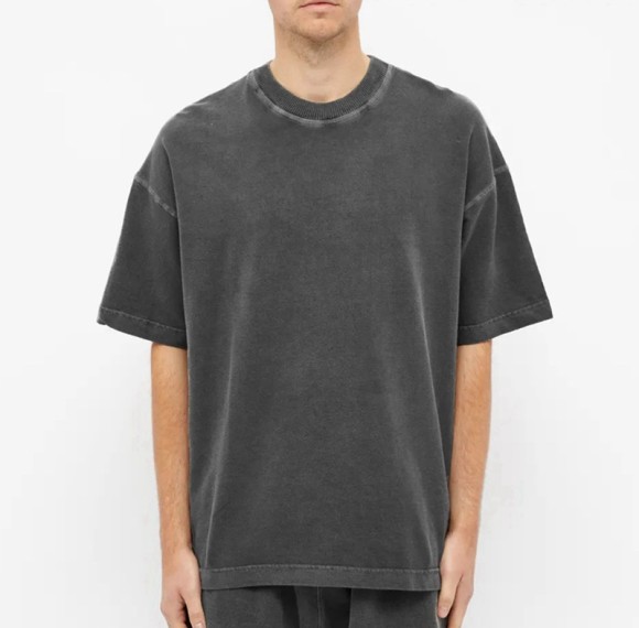 Benutzerdefinierte Acid Washed T-Shirts, die Snow Washed Vintage Boxy Fit Dark T-Shirts bedrucken