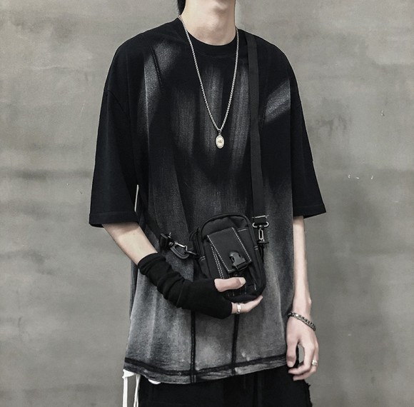 Factory Custom T-Shirts, säuregewaschene, übergroße, dunkle T-Shirts