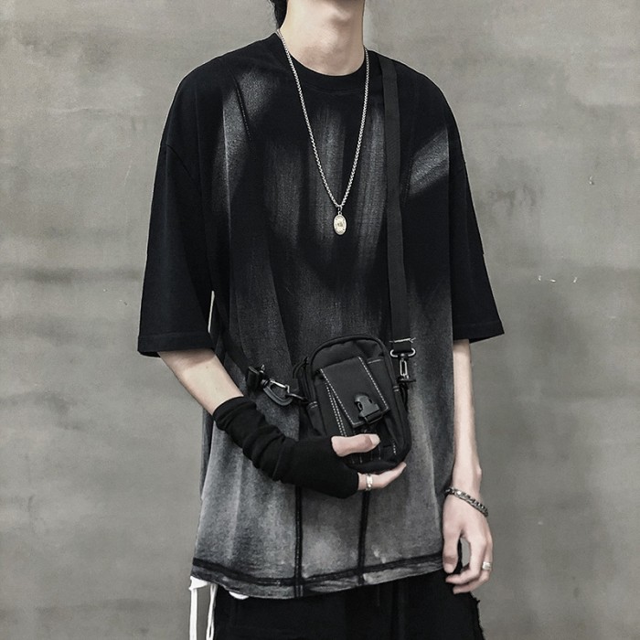 Factory Custom T-Shirts, säuregewaschene, übergroße, dunkle T-Shirts