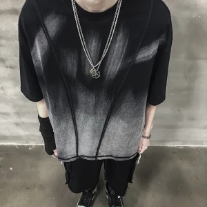 Factory Custom Tshirts Acid Washed Oversized Fit Dark Tshirts