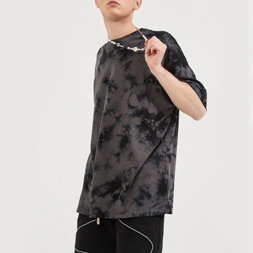 Custom Tshirts Summer Irregular Tie Dye Tshirts Oversized Fit Cotton Tshirts