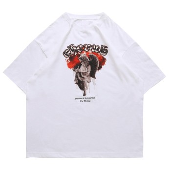 Custom T-shirt Direct Injection Printing 100% Cotton Angel Print T-shirt For Men