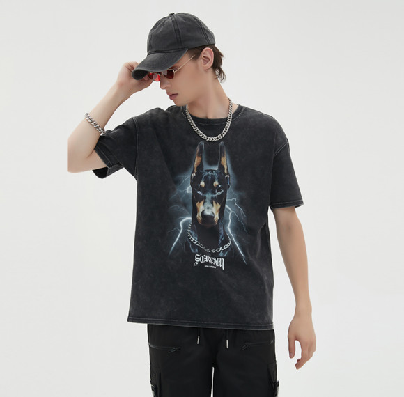 Herstellung individuell bedruckter T-Shirts, individuelles Design, weißer Tintendruck, Animal Crossing-T-Shirt, 230 g/m²