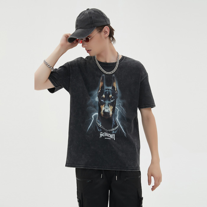 Manufacturing Custom Print T-shirts Custom Design White Ink Print Animal Crossing T-shirt 230gsm