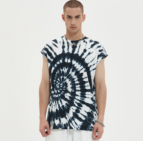 Custom Tank Top Spiral Tie Dye Oversize Tank Top