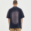 Quick Design Partial Washed Gradient Effect Cotton Oversized Men Puff Print Tshirts