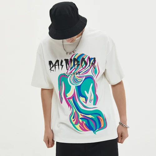 Customized Dark Mens T shirts Screen Printing 100% Cotton Print Tshirts