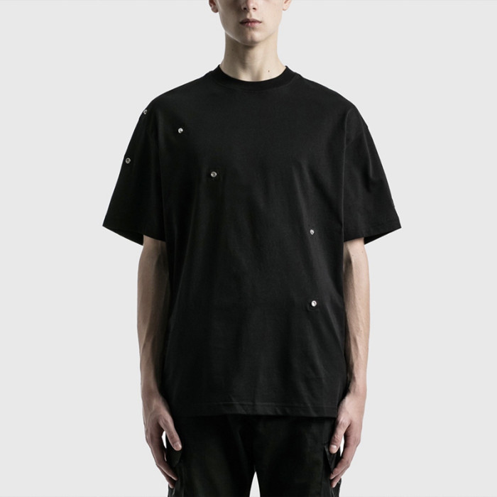 Herstellung von kundenspezifischen Metallknöpfen T-Shirt Darkness Dry Fit Baumwoll-T-Shirt