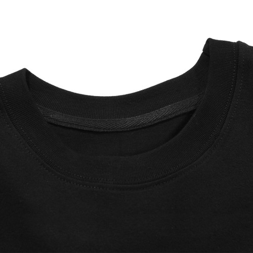 Manufacturing Custom Metal Buttons T-shirt Darkness Dry Fit Cotton T-shirt