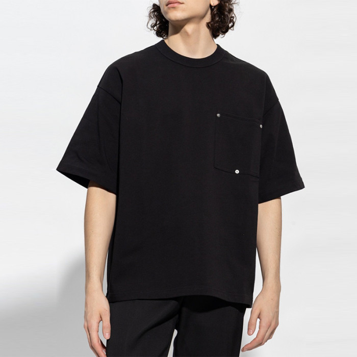 Manufacturing Custom Decorative Nails T-Shirt Dunkles Kurzarm-T-Shirt aus 100 % Baumwolle