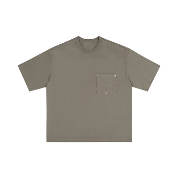 Manufacturing Custom Decorative Nails T-shirt Dark 100% Cotton Short-Sleeved T-shirt