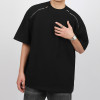 Производство футболок Мужские черные хлопковые футболки большого размера на молнии