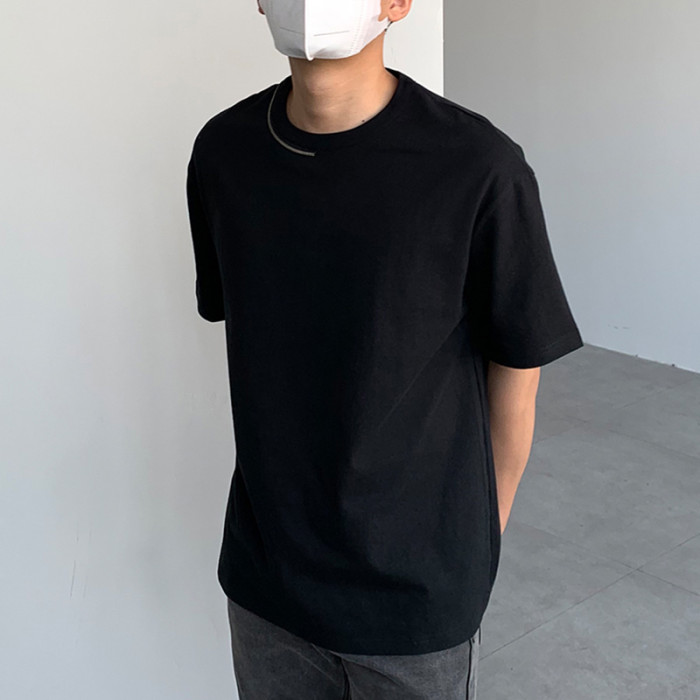 Private Label T-Shirts Dunkle Herren-T-Shirts aus 100 % Baumwolle mit Reißverschluss