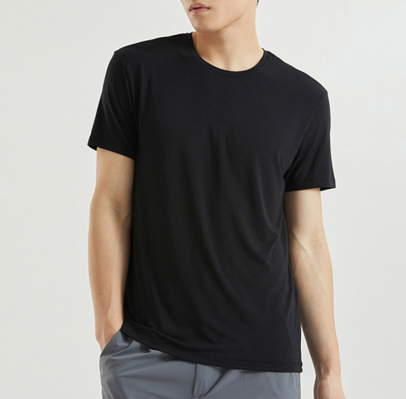 Factory Modal Tshirt Quick Design Tshirt Modal O-Neck Slim Fit Men Dark Tshirt