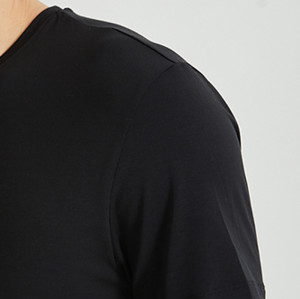 Фабрика модальная футболка Быстрый дизайн Футболка из модала с круглым вырезом Slim Fit Мужская темная футболка