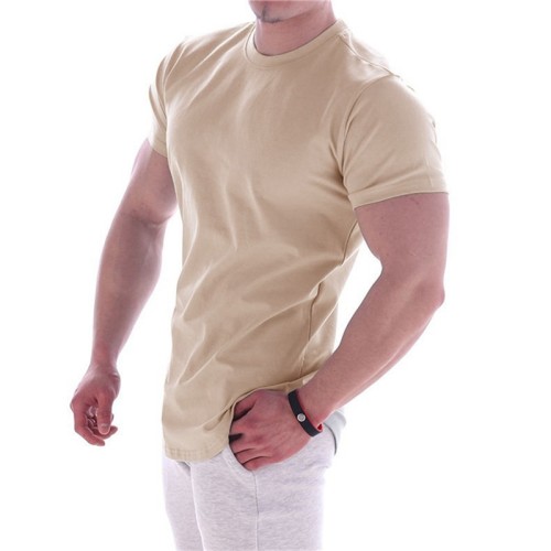 Индивидуальная заводская мужская футболка для спортзала, быстросохнущая плотная футболка с круглым вырезом, летняя футболка для тренировок в тренажерном зале, обтягивающая футболка