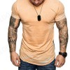 Индивидуальная приталенная футболка, однотонная мужская футболка с круглым вырезом и застежкой-молнией по подолу