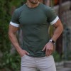 Custom Sports Fitness T-shirt Men's Solid Color T-shirt Youth Trend Slim Morning Running Clothes