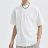 OEM/ODM Custom Dark T-shirts | Men's Distressed Hem Tshirts | Solid Color Pattern 250GSM Washed Cotton T-shirts