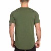 Custom solid color blank Tshirts | Custom Longline Dark Tshirts | Summer bodybuilding short sleeved tshirt