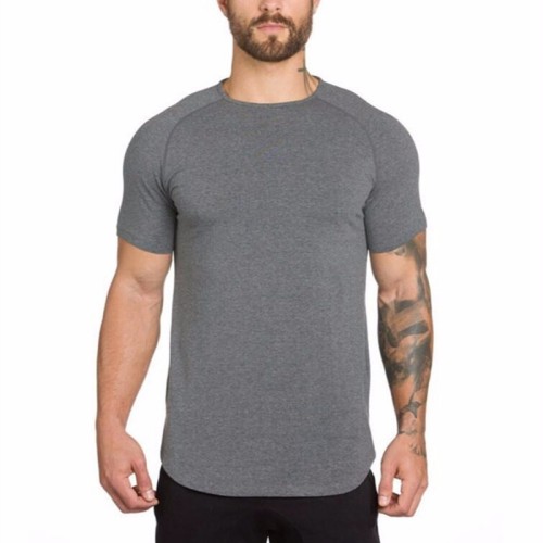 Custom solid color blank Tshirts | Custom Longline Dark Tshirts | Summer bodybuilding short sleeved tshirt