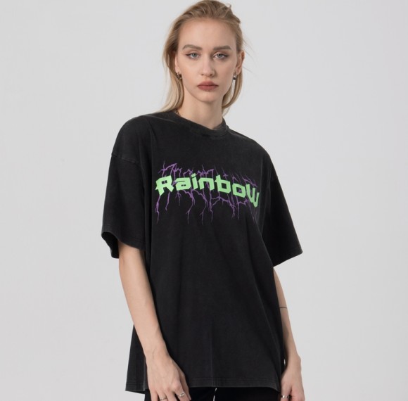 Custom Service Cotton Tshirt | Mystery Symbols Print Tshirts | Oversize Vintage Washed 230GSM Tshirt