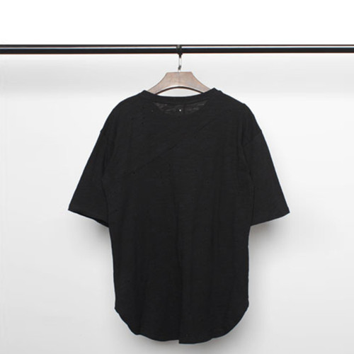 Изготовление футболки на заказ, 190 г, темная приталенная футболка с застежкой-молнией в стиле пэчворк