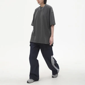 T-Shirt mit individuellem Design, Acid Wash, 100 % Baumwolle, Oversize-Stil für Damen