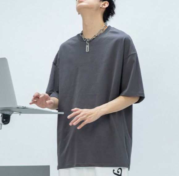 Hochwertige Herren-T-Shirts aus 100 % Baumwolle, 320 g/m², übergroße Passform, Sommerstil