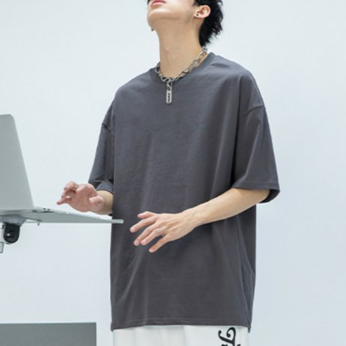 Hochwertige Herren-T-Shirts aus 100 % Baumwolle, 320 g/m², übergroße Passform, Sommerstil